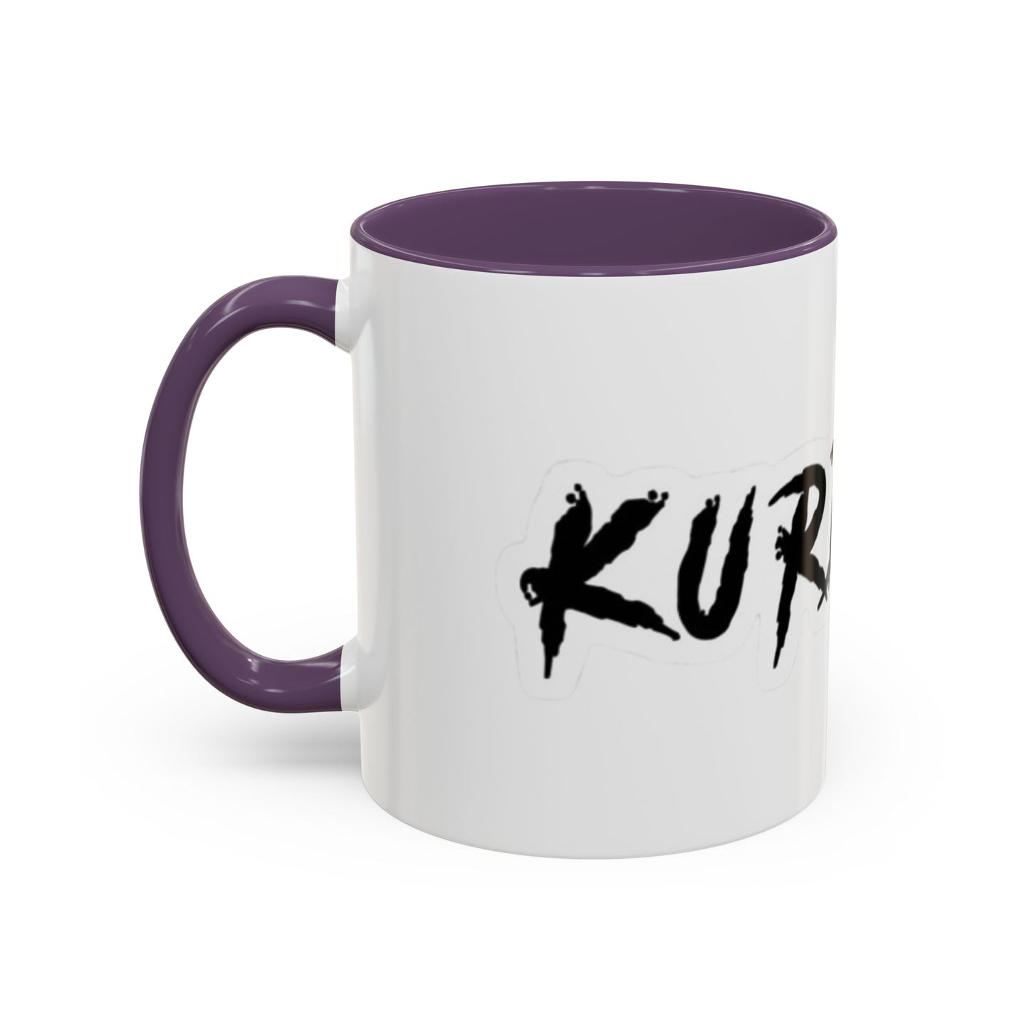 Kurdish Script Accent Coffee Mug — Bold Brushstroke Typography