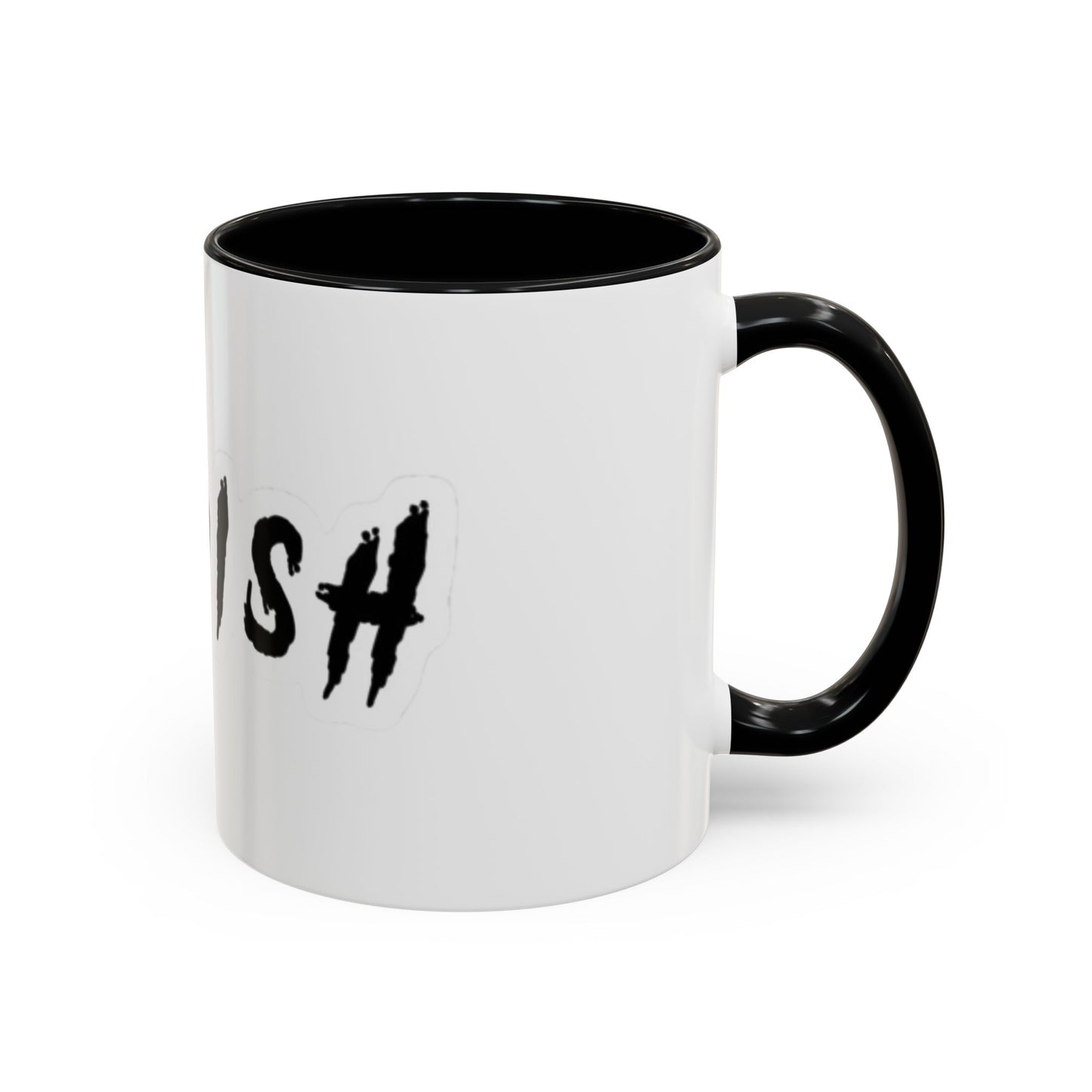 Kurdish Script Accent Coffee Mug — Bold Brushstroke Typography