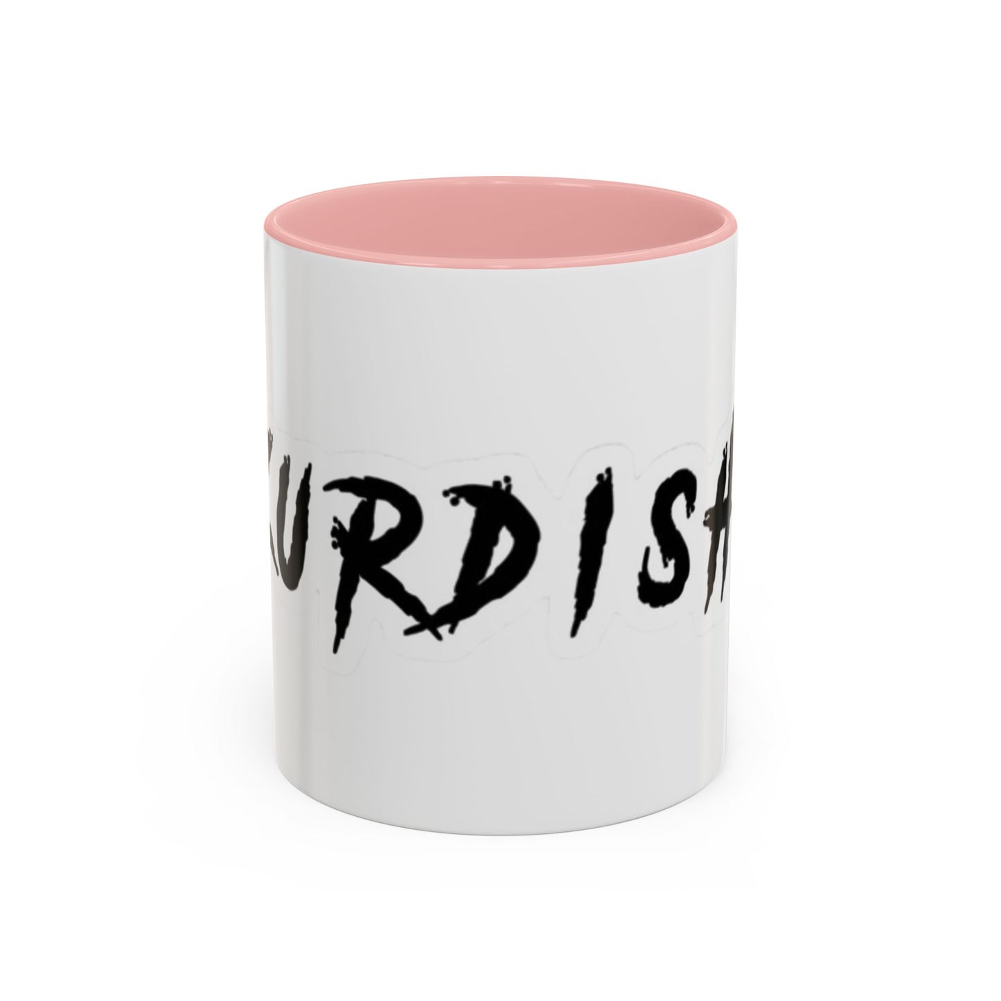 Kurdish Script Accent Coffee Mug — Bold Brushstroke Typography