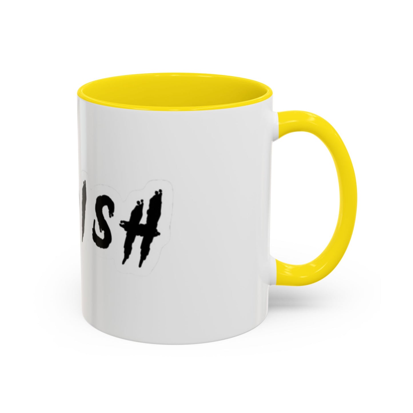 Kurdish Script Accent Coffee Mug — Bold Brushstroke Typography