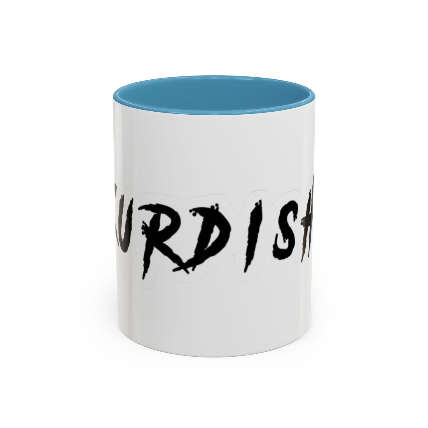 Kurdish Script Accent Coffee Mug — Bold Brushstroke Typography