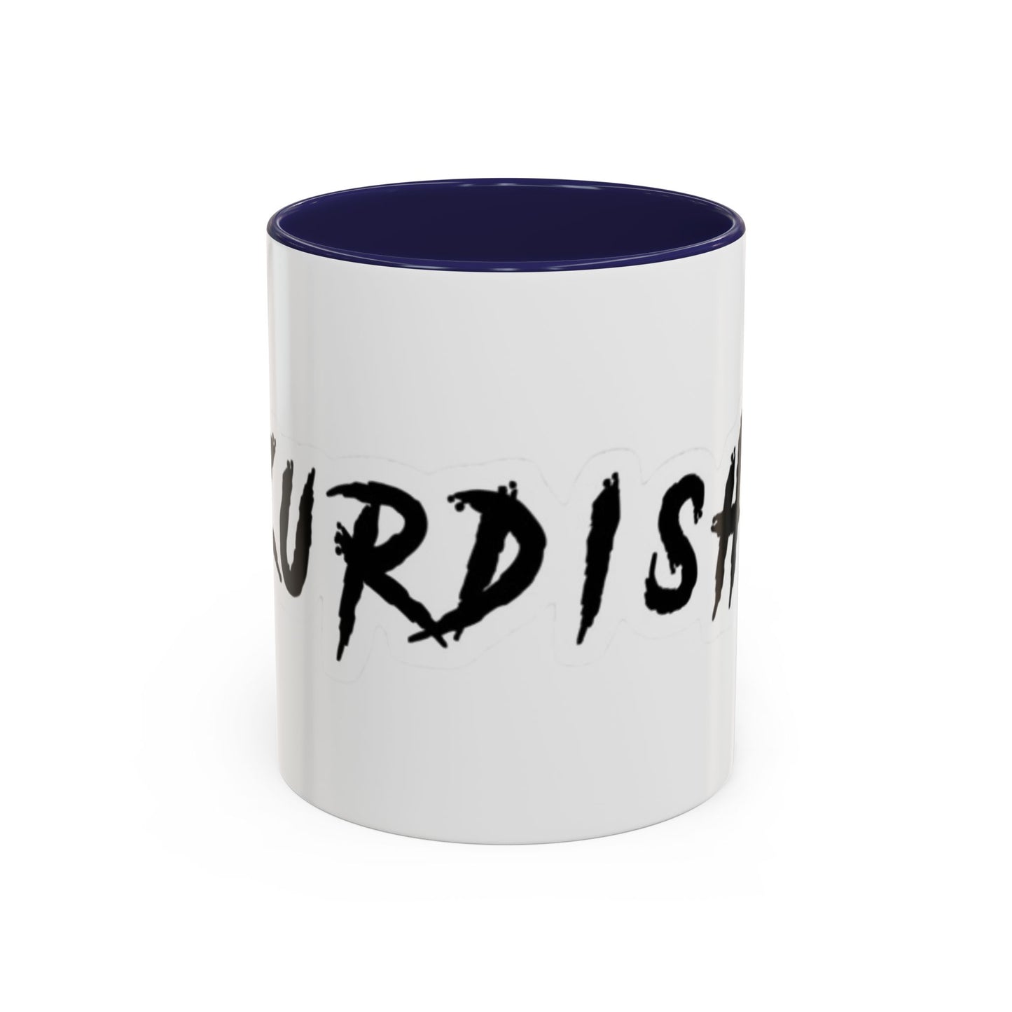 Kurdish Script Accent Coffee Mug — Bold Brushstroke Typography