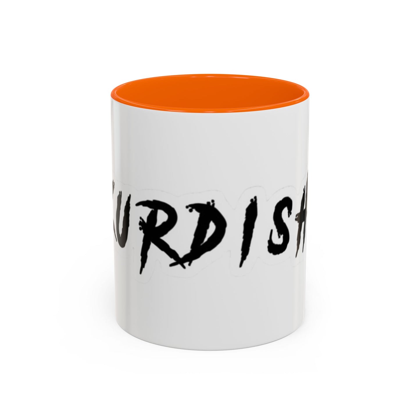 Kurdish Script Accent Coffee Mug — Bold Brushstroke Typography