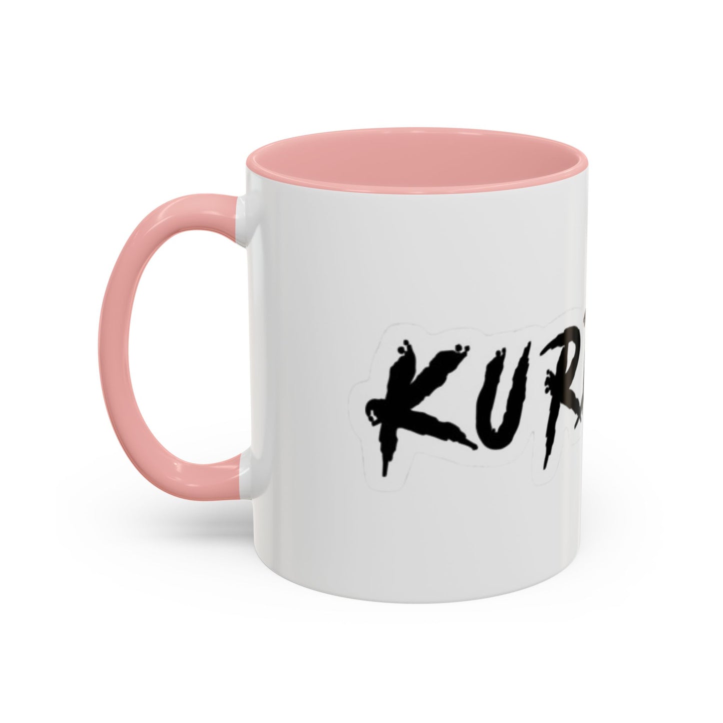 Kurdish Script Accent Coffee Mug — Bold Brushstroke Typography