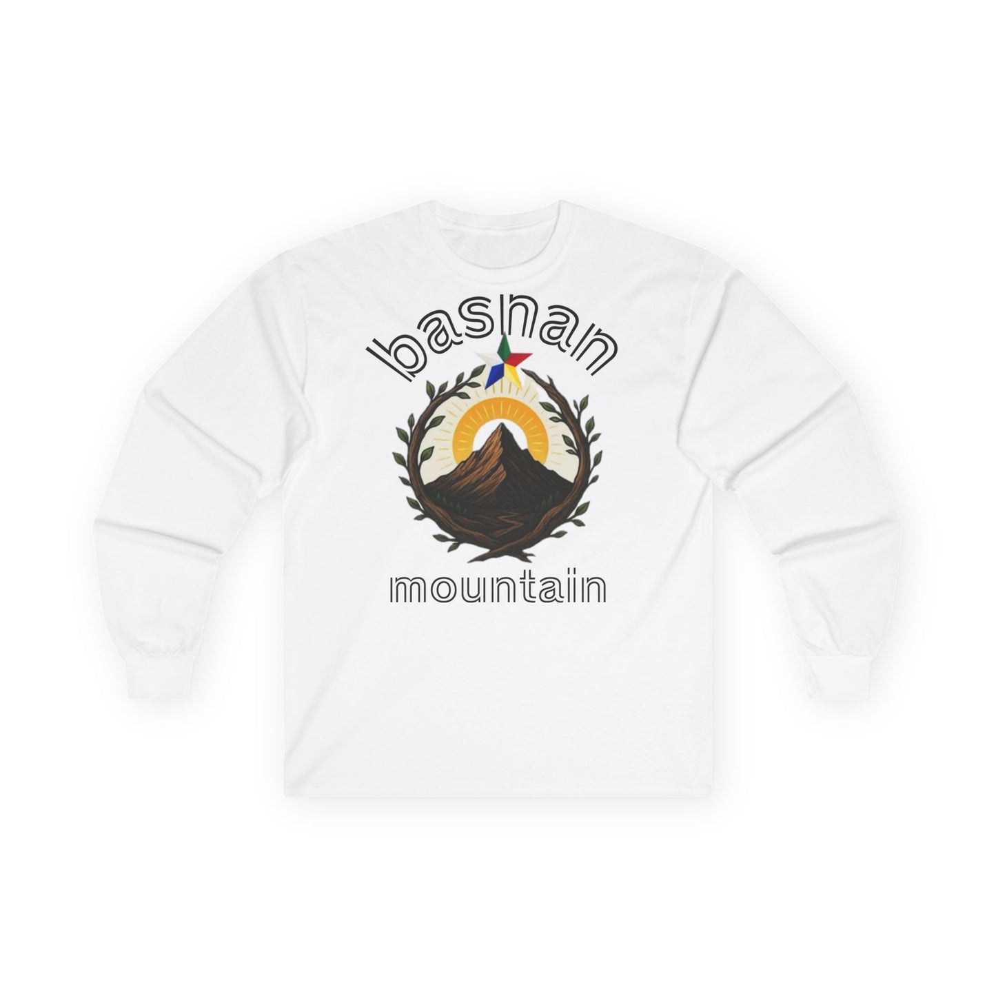 Mountain Sunrise Long Sleeve Tee — Nature Crest Graphic Shirt