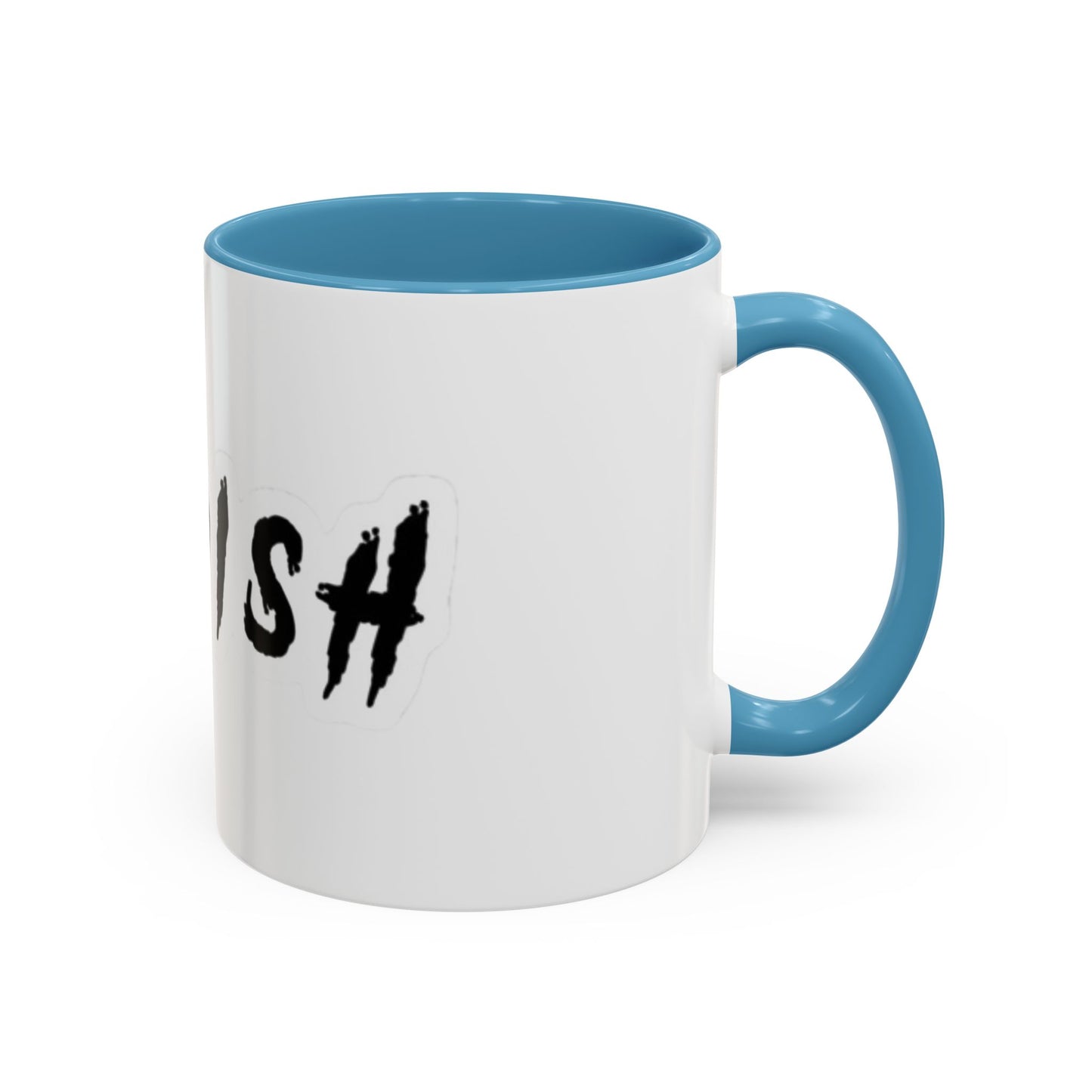 Kurdish Script Accent Coffee Mug — Bold Brushstroke Typography