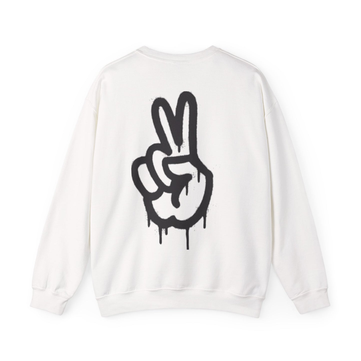Peace Graphic Crewneck Sweatshirt — Drip Peace Sign Pullover