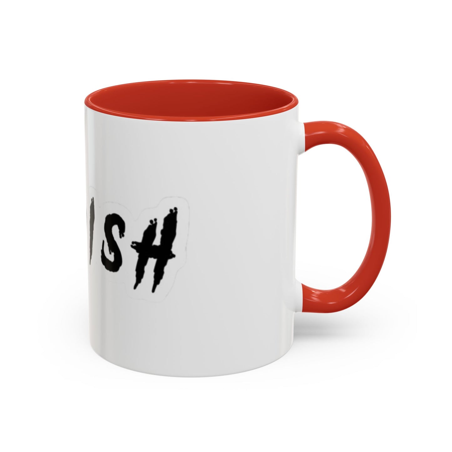 Kurdish Script Accent Coffee Mug — Bold Brushstroke Typography