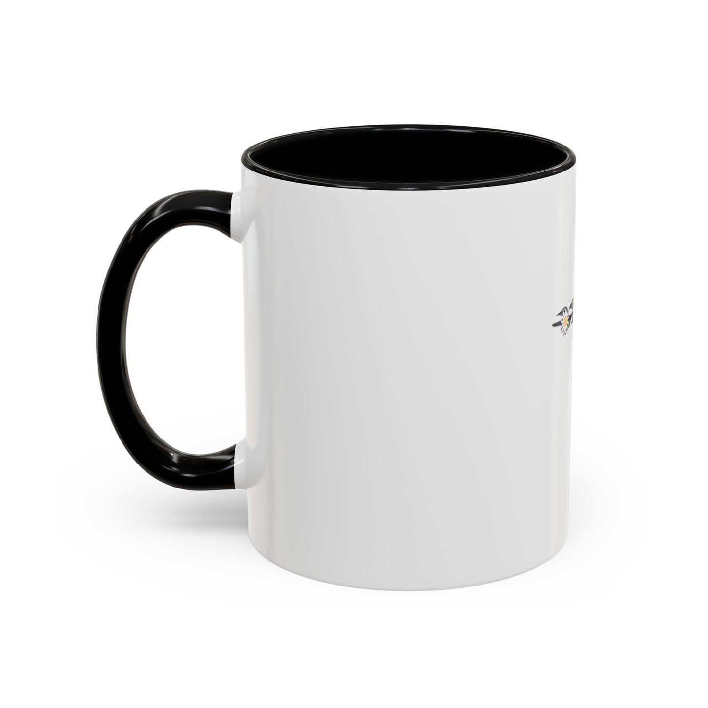 Floral Cross Accent Coffee Mug — Daisy Cross Religious Gift