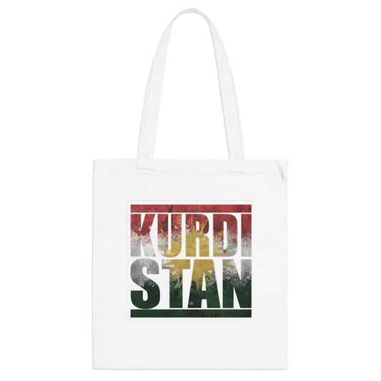 Kurdistan Flag Tote Bag — Kurdish Pride Canvas Grocery & Everyday Tote