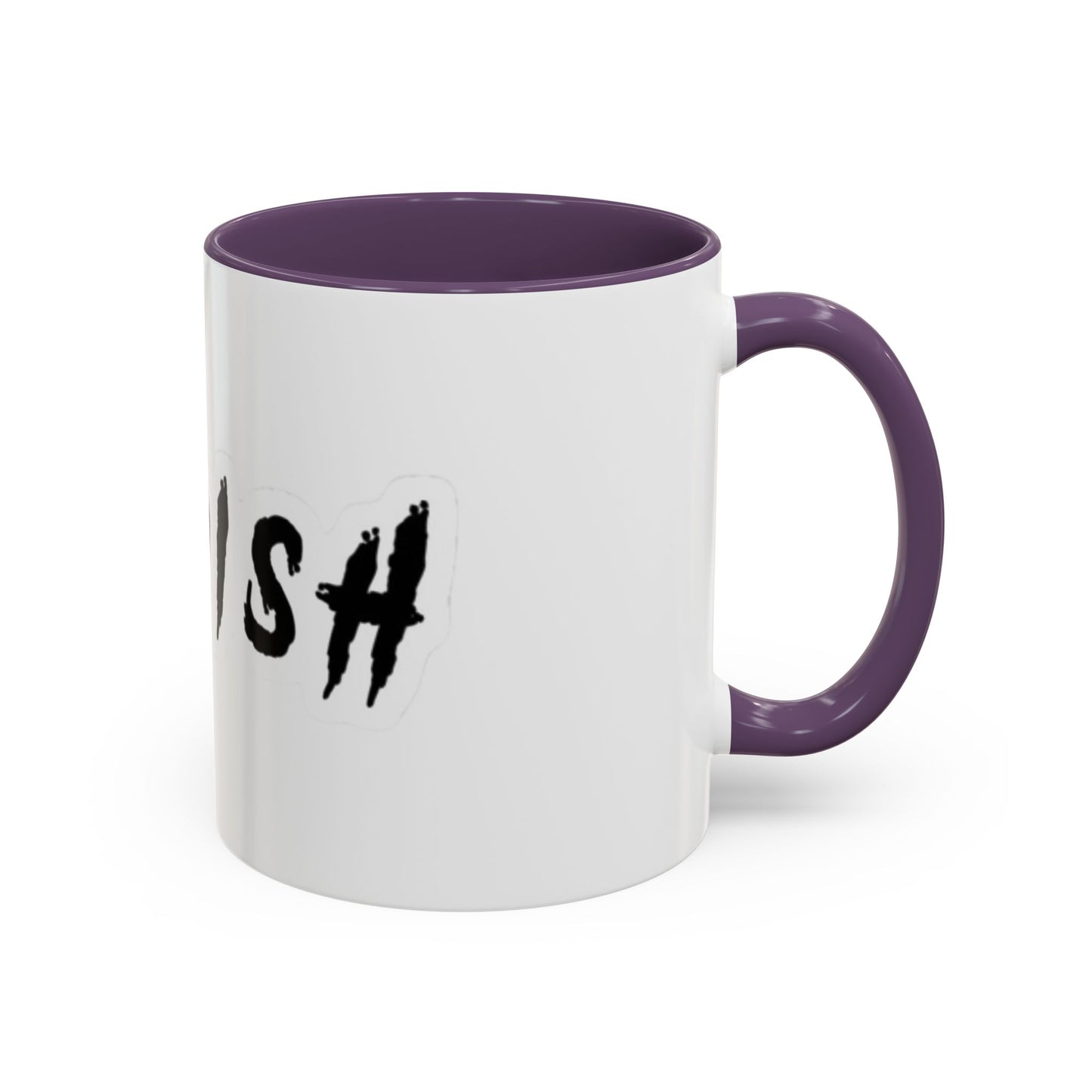 Kurdish Script Accent Coffee Mug — Bold Brushstroke Typography