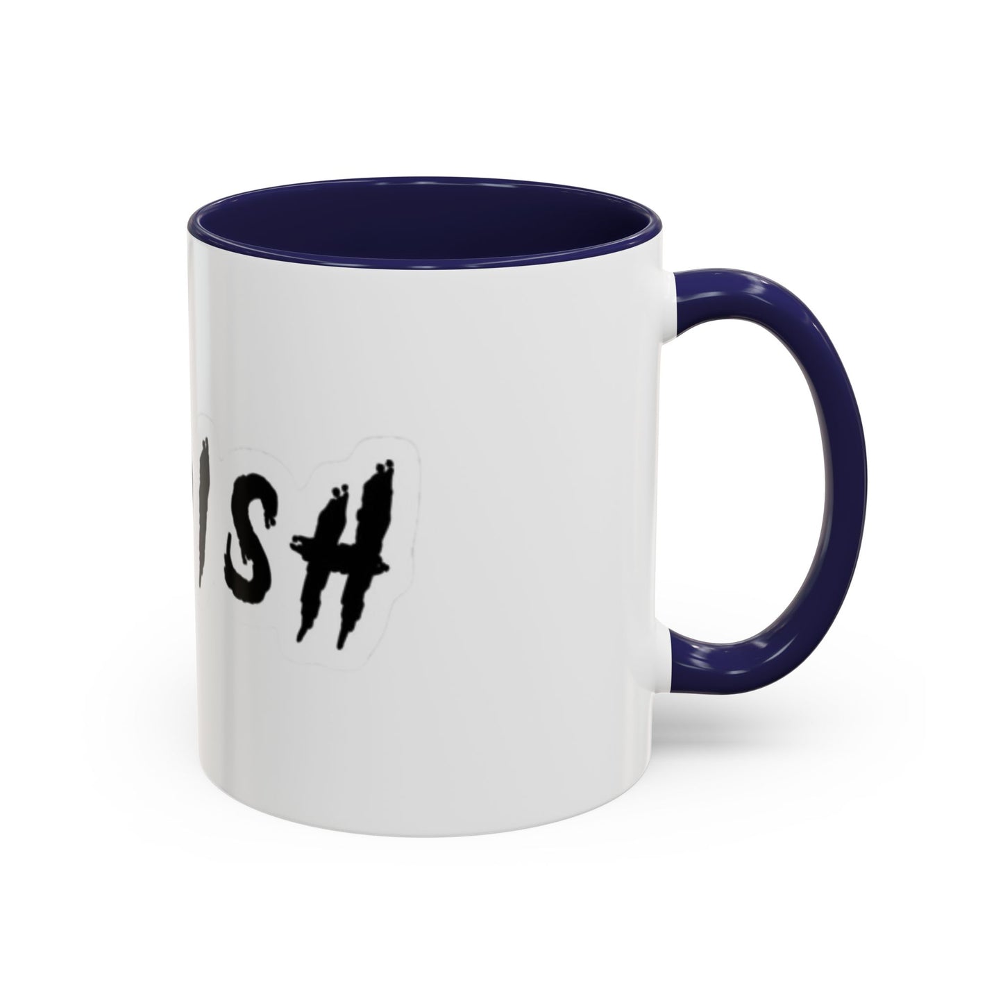 Kurdish Script Accent Coffee Mug — Bold Brushstroke Typography