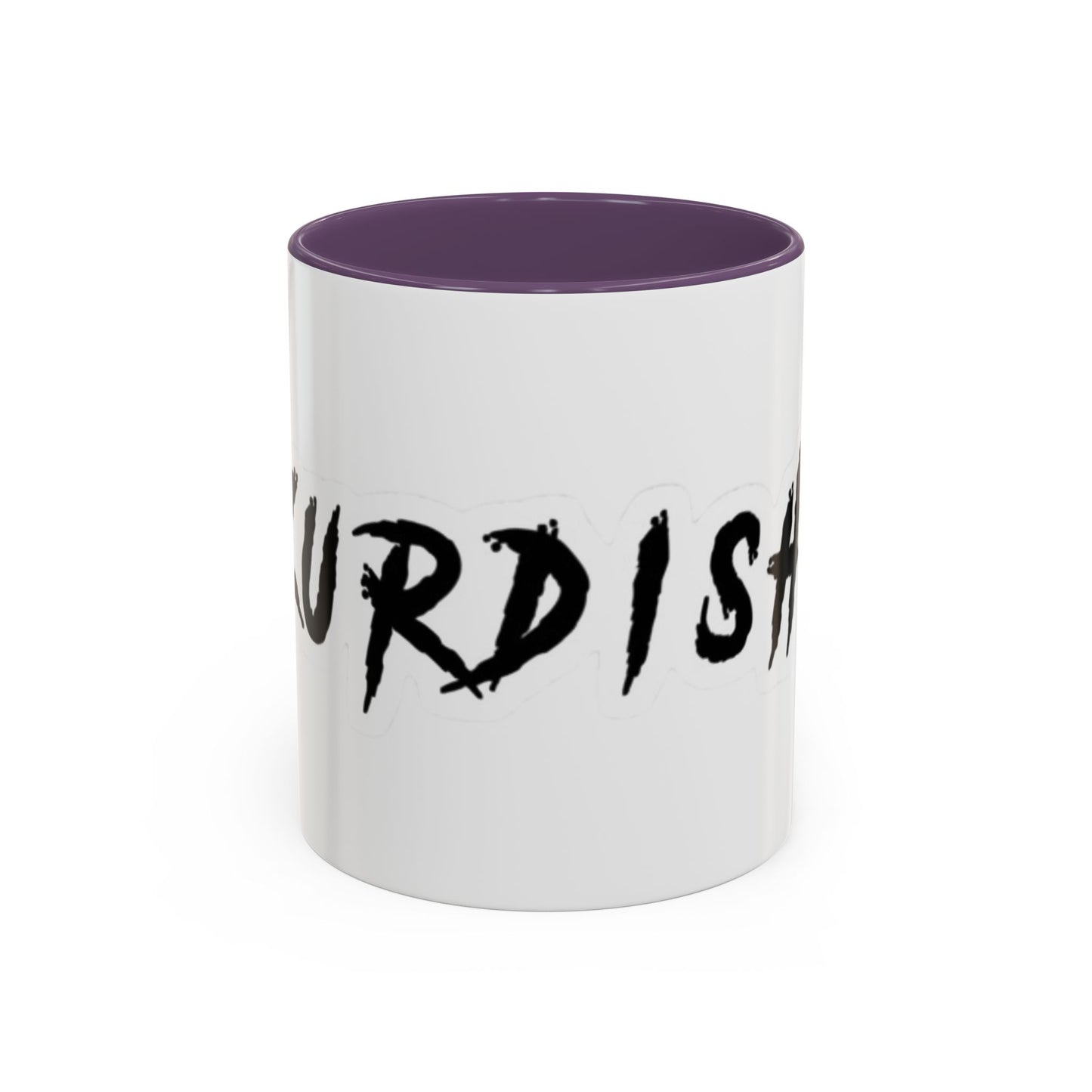 Kurdish Script Accent Coffee Mug — Bold Brushstroke Typography