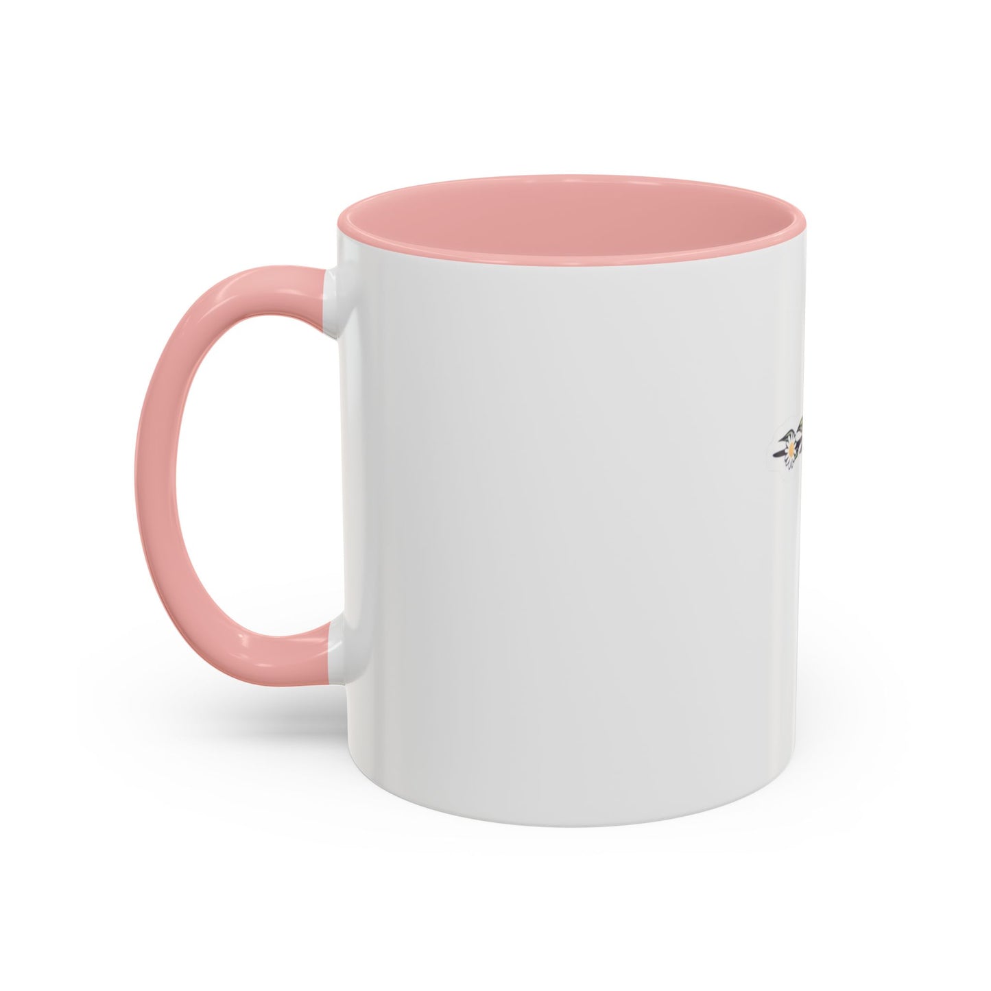 Floral Cross Accent Coffee Mug — Daisy Cross Religious Gift